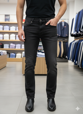 C-K MEN'S DARK WASH STRAIGHT FIT DENIM JEANS